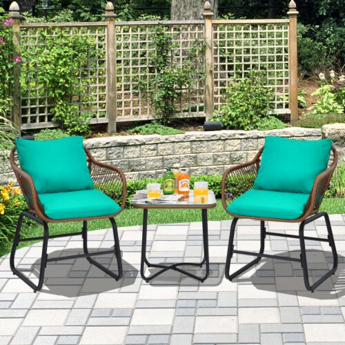 Turquoise discount bistro set