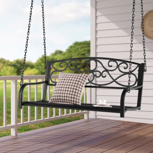 Wrought iron on sale porch swing