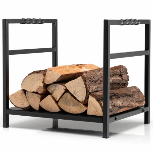 Firewood Rack Fireplace Log Holder Wood Steel Stove Bracket