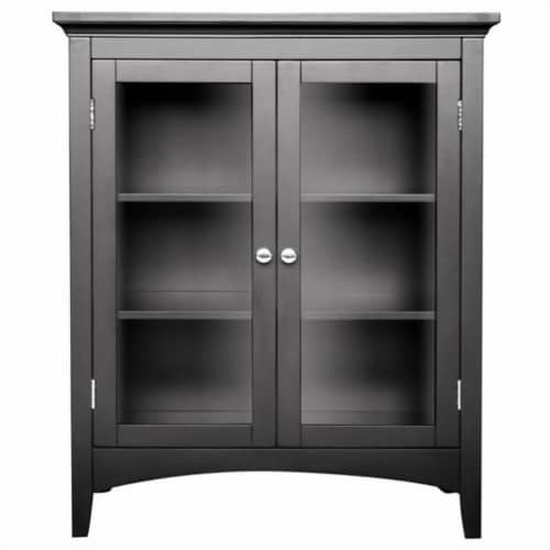 Elegant Home Fashions Madison 2-Door Floor Cabinet in Dark Espresso Perspective: front