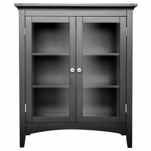 Elegant Home Fashions Madison 2-Door Floor Cabinet in Dark Espresso Perspective: front