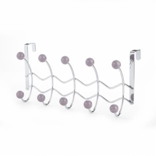 Elegant Home Fashions 10-Hook Chrome and Teal Towel Hook Elegant Home Fashions 10-Hook Chrome and Teal Towel Hook