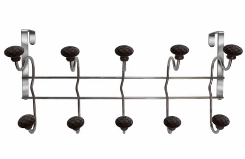 Elegant Home Fashions 10-Hook Chrome and Teal Towel Hook Elegant Home Fashions 10-Hook Chrome and Teal Towel Hook