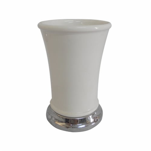 cylinder fårehyrde greb Bathroom Tumbler Holder Ceasar Ivory/Silver AC12201, 1 - Dillons Food Stores