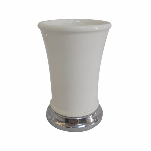 Bathroom Tumbler Holder Ceasar Ivory/Silver AC12201 Perspective: front
