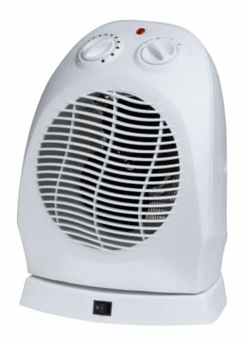 ProFusion Heat Oscillating Heater Fan - White Perspective: front