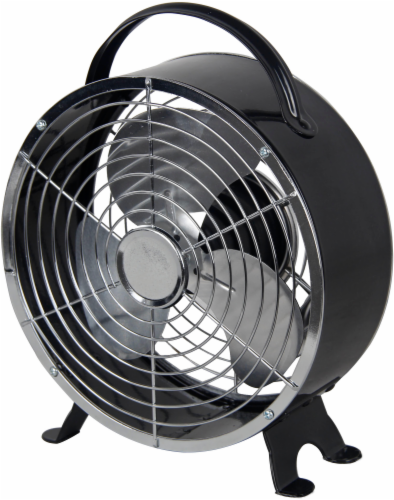 Cool Works Retro Drum Fan - Black Perspective: front