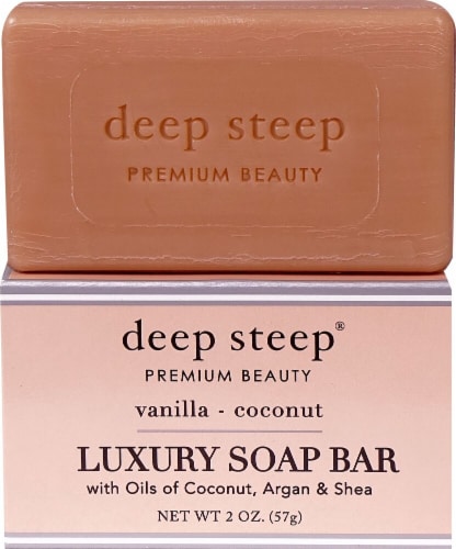 Deep Steep Vanilla & Coconut Luxury Soap Bar Perspective: front
