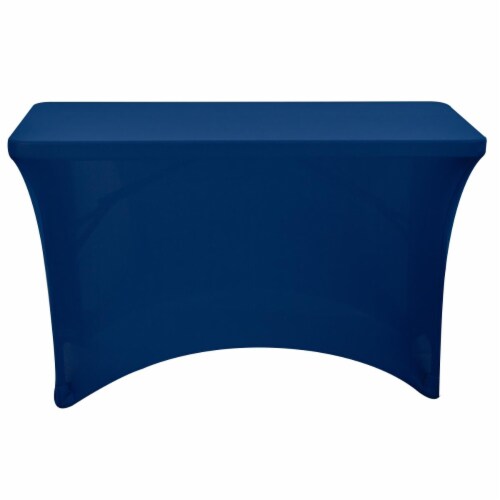 Iceberg 16516 4 ft. Stretch Fabric Table Cover, Blue Perspective: front