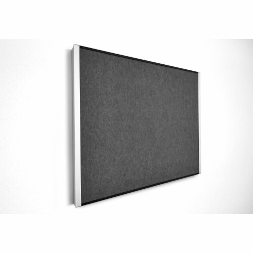 Iceberg  24 x 38 in. Beveled Edge Felt Bulletin Boards&#44; Graphite Perspective: front