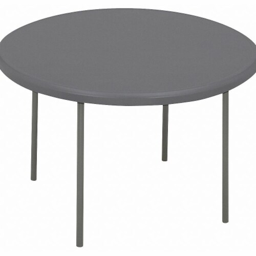 Iceberg Folding Table,Round,Polyethylene,60  Dia  65267 Perspective: front
