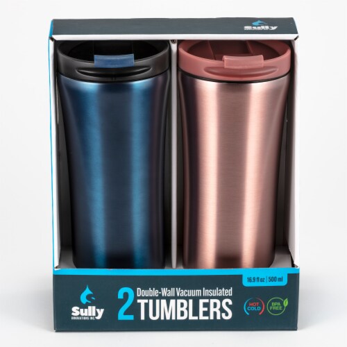 Tundra Coffee Tumbler 2 Pack - Pink/Blue Perspective: front