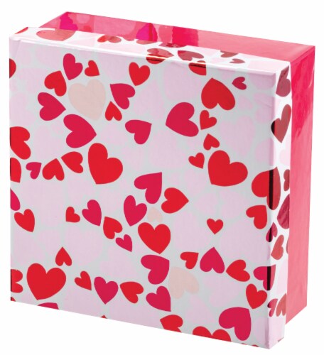 Holiday Home Valentine's Day Square Rigid Box – Hearts - 7 in Perspective: front