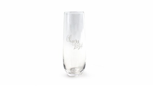 Sully Innovation Cheers to 2024 Stemless Champagne Glass Perspective: front