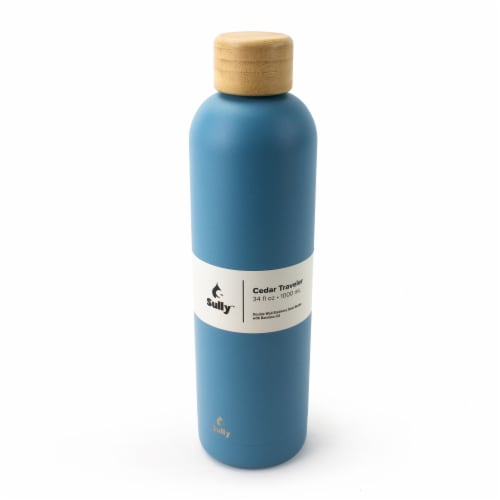 Sully™ Innovation Stainless Steel Water Bottle - Blue Perspective: front