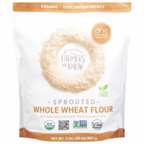 One Degree Organic Foods Sprouted Whole Wheat Flour Perspective: front