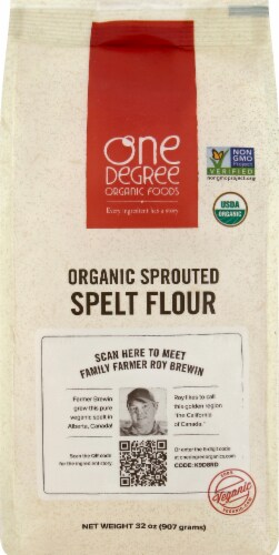 One Degree Organic Foods Flour Sprouted Spelt Flour Perspective: front