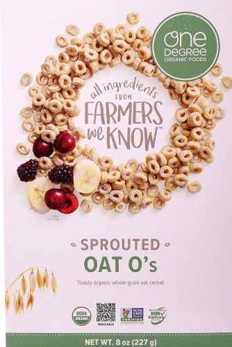 One Degree Organic Foods  Sprouted Oat O's Perspective: front