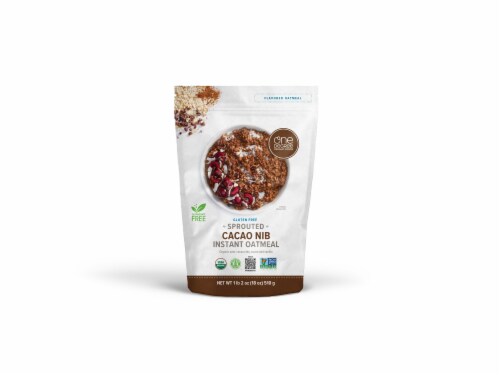 One Degree Organic Foods Sprouted Cacao Nib Instant Oatmeal Perspective: front