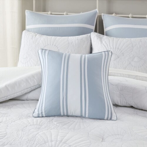 Harbor House Crystal Beach Pieced Square Pillow White 18x18, 18x18