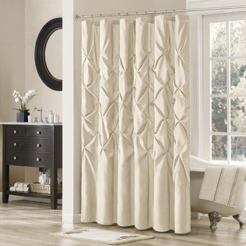 Madison Park Laurel Satin Polyester Shower Curtain Ivory 72x72 Fry s Food Stores