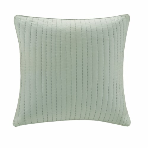 INK IVY Camila Cotton Quilted Euro Sham 26x26 inches Seafoam