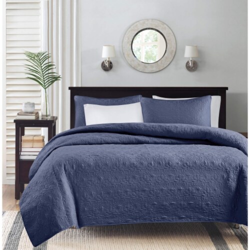 Navy store coverlet king