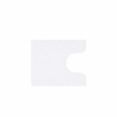 Madison Park Marshmallow Bath Rug White 20x24 Contour Perspective: front
