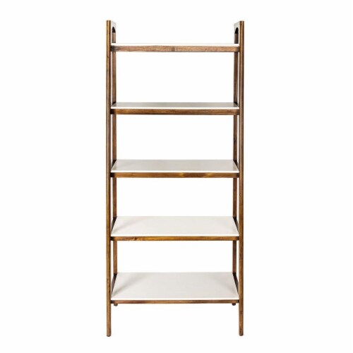 Parker Bookcase Pecan/Cream White See below Perspective: front