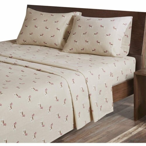 Woolrich Lodge/Cabin Bed Sheet, Blue Dog Bed Sheet Set, Tan Dog - Twin, Twin  - Fry's Food Stores