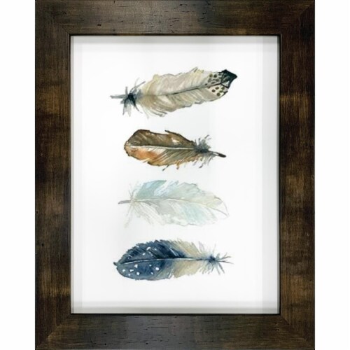 North American Art AR2207 16 x 20 in. Feather Collection Framed Art Perspective: front
