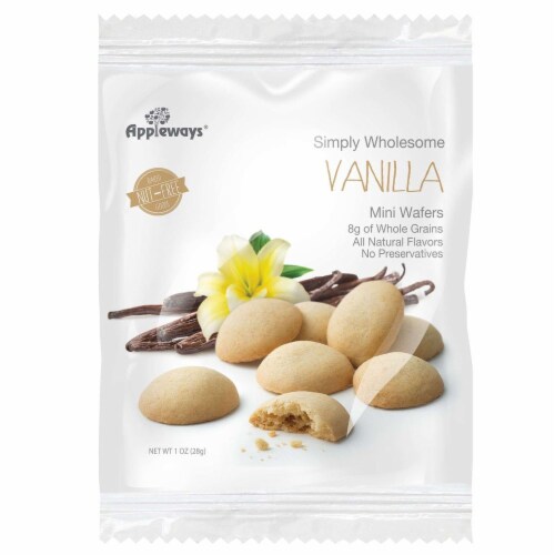 Appleways Whole Grain Vanilla Wafers, 1 Ounce -- 108 per case. Perspective: front