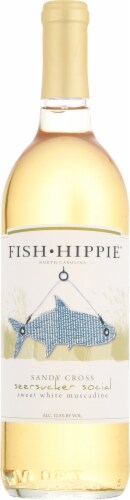 Old North State Winery Fish Hippie® Sweet White Muscadine White Wine Perspective: front