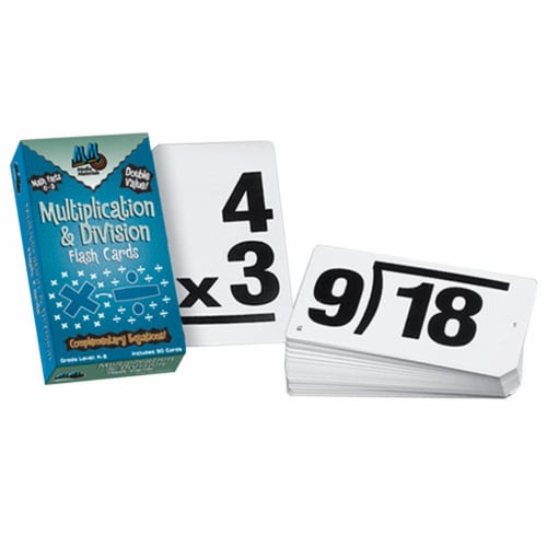 Learning Advantage CTU8661BN Multiplication & Division Double Value Vertical Flash Cards Perspective: front