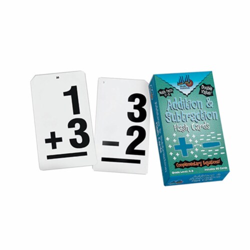 Learning Advantage Addition Subtraction Double Value Vertical Flash Cards - Pack of 3 Perspective: front