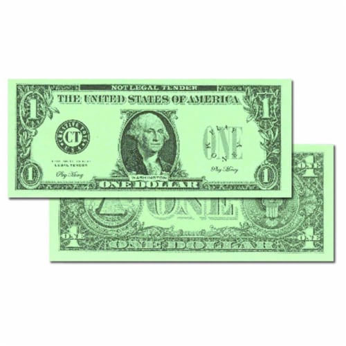 Learning Advantage CTU7514BN Dollar 1 Bill Set - Set of 100 Perspective: front