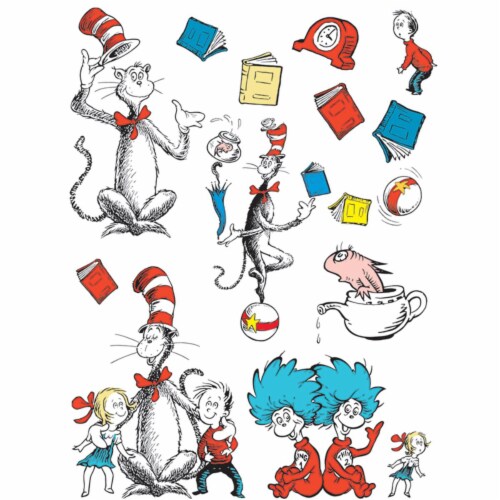 Eureka EU 847637BN Cat in the Hat Large Characters Bulletin Board