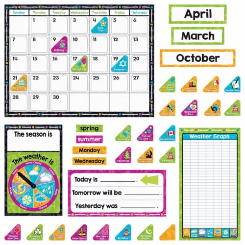 Trend Enterprises T8430BN Color Harmony Calendar Bulletin Board Set