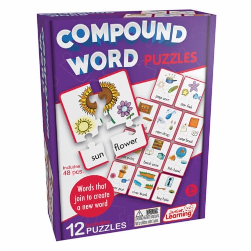Junior Learning JRL244BN 3 Each Compound Puzzles Perspective: front