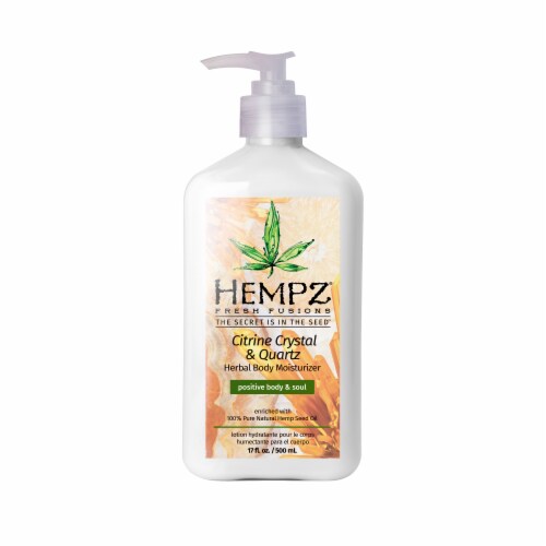 Hempz® Fresh Fusions Herbal Body Moisturizer Citrine Crystal & Quartz Perspective: front