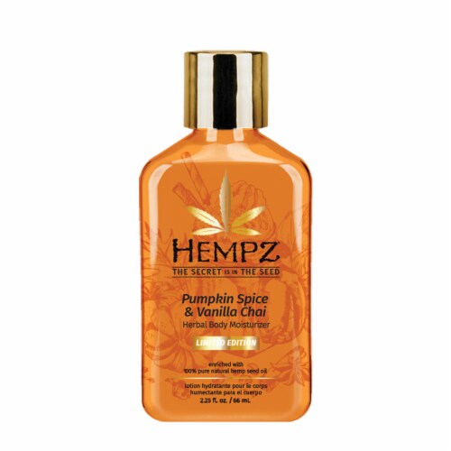 Hempz Pumpkin Spice & Vanilla Chai Herbal Body Moisturizer Perspective: front