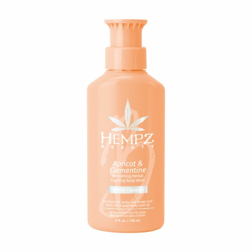 Hempz Apricot & Clementine Smoothing Herbal Foaming Body Wash Perspective: front