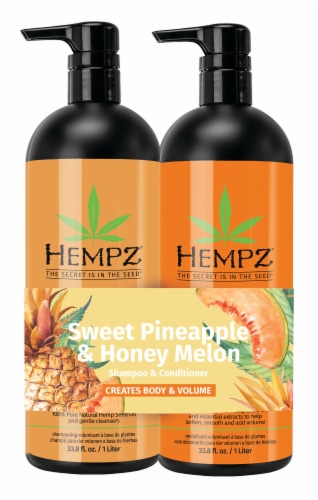 Hempz® Sweet Pineapple & Honey Melon Shampoo & Conditioner Set Perspective: front