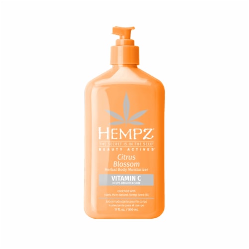 Hempz Beauty Actives Citrus Blossom Herbal Body Moisturizer with Vitamin C Perspective: front