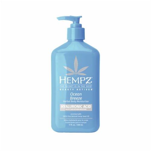 Hempz Beauty Actives Ocean Breeze Herbal Body Moisturizer with Hyaluronic Acid Perspective: front