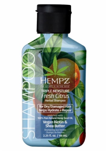 Hempz® Triple Moisture Fresh Citrus Herbal Shampoo Perspective: front
