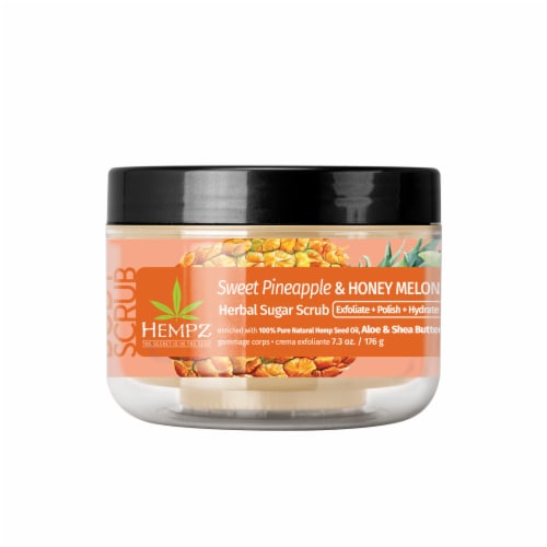 Hempz Sweet Pineapple & Honey Melon Herbal Sugar Scrub Perspective: front