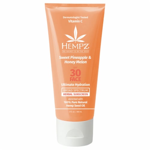 Hempz® Sweet Pineapple & Honey Melon SPF 30 Ultimate Hydration Broad Spectrum Facial Sunscreen Perspective: front