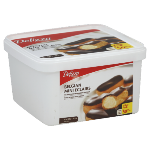 Delizza Belgian Mini Eclairs 50 Count Perspective: front