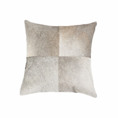 18 X 18 Tan Cowhide Throw Pillow